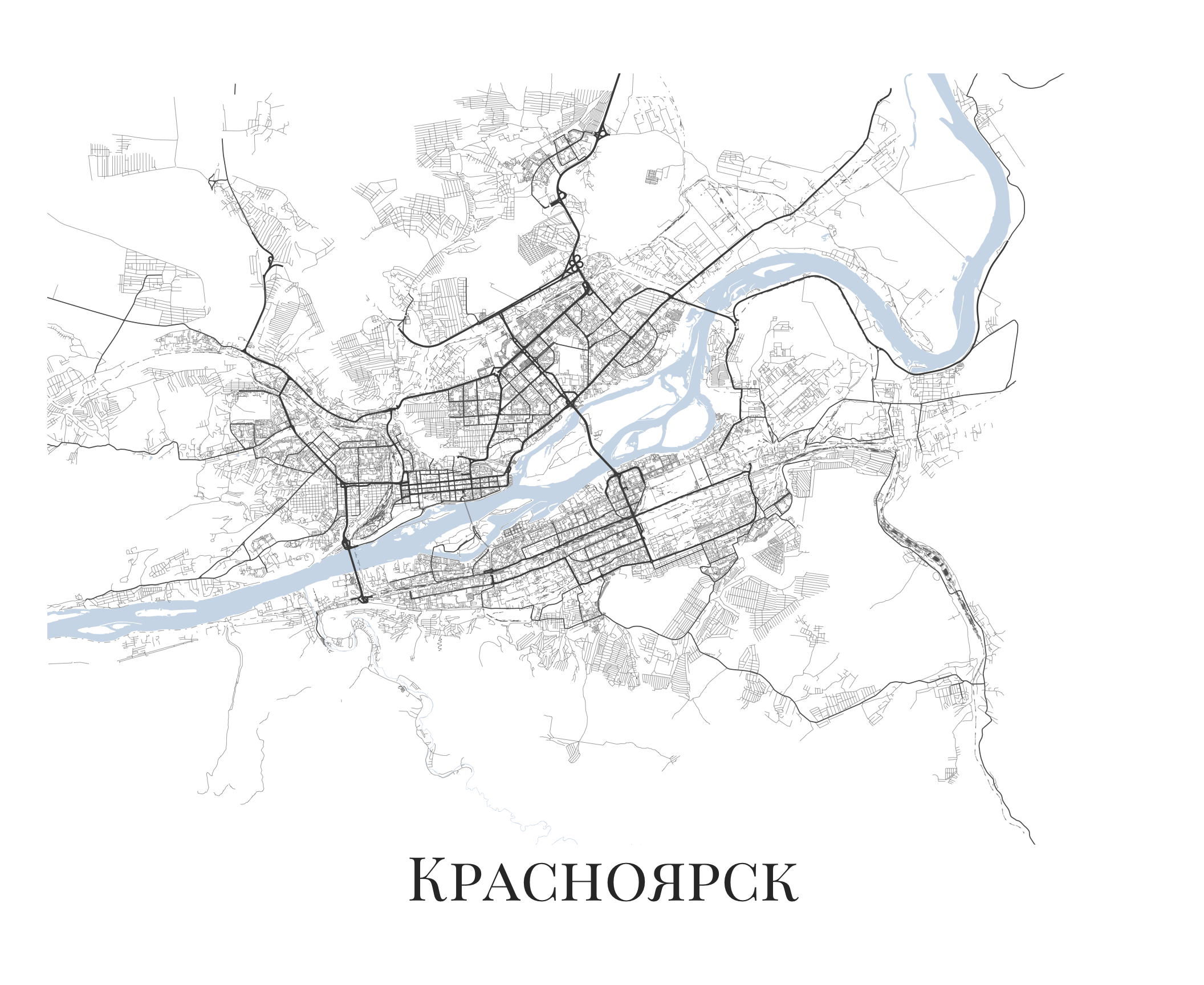 *Базовая карта города Красноярска*